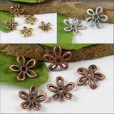 Pick 3-colors  crafted hollow flower bead cap findings  jewery making