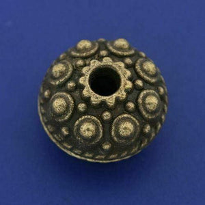 4pcs antiqued bronze tone studded spacer beads h3330