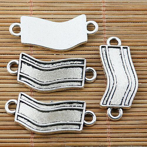 6pcs tibetan silver 2holes wave design connectors EF1642