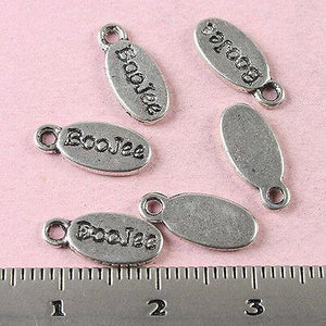 50pcs Tibetan silver flat oval charms Findings h1673