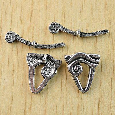 6Sets Tibetan silver lovely Toggle Clasps h1092