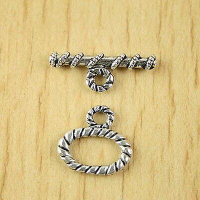 16sets Tibetan silver egg toggle clasps h2746