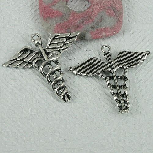 6pcs tibetan silver tone wing design pendant EF0397