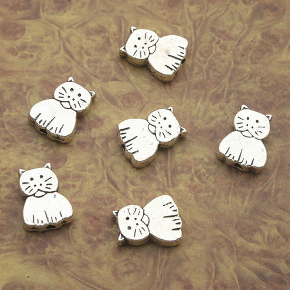 18pcs Tibetan Silve cat Spacer bead Findings X0149