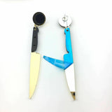 Fashion Jewelry Stud Earring Mirror knife acrylic Earring