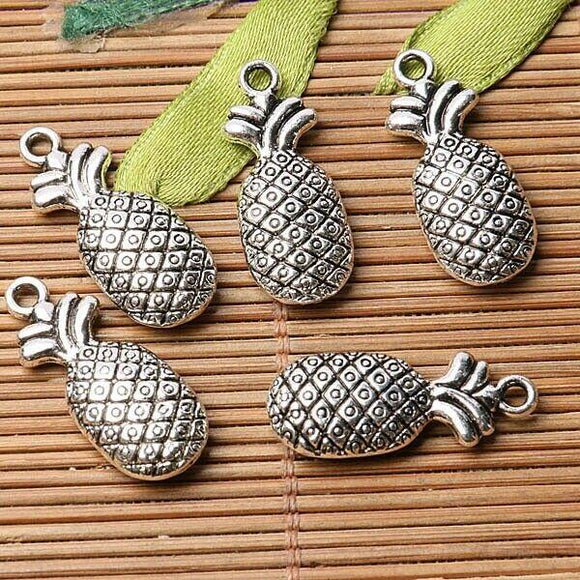 Tibetan silver plated nice pineapple charm pendants   5pcs  EF3551