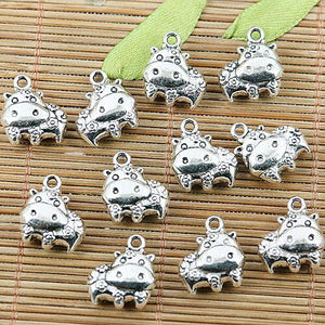 20pcs tibetan silver color flowers animal charms EF2437