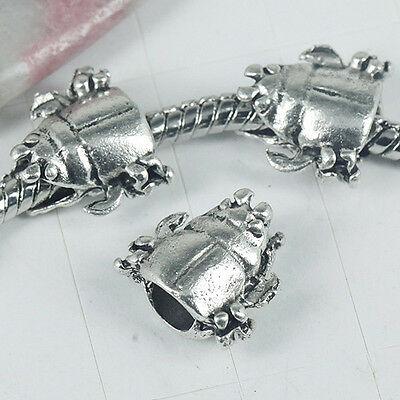 14pcs Tibetan silver 2sided crab design spacer beads L0182