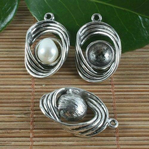 6pcs Tibetan silver style earring dangle pendant h0259