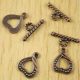 3-colors to choose  heart shaped toggle clasps  findings diy making