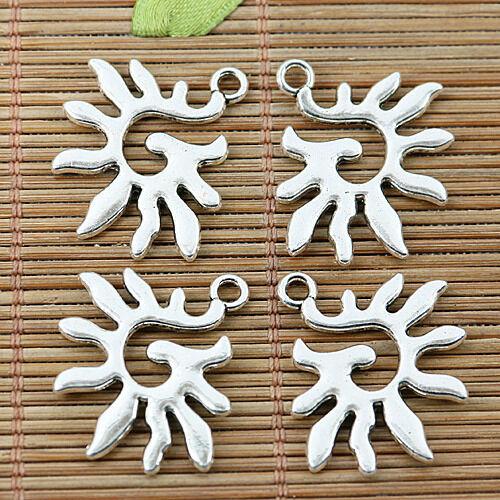 8pcs Tibetan silver special sun charms EF1699