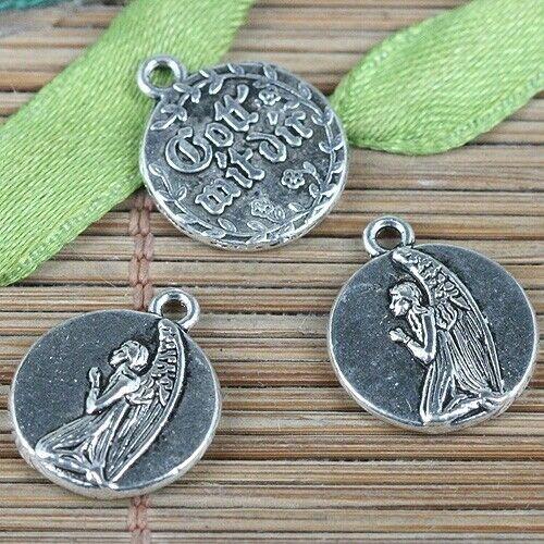 15pcs tibetan silver color angel design charms EF0198