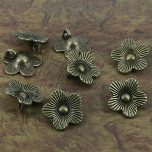 20pcs antiqued bronze color flower design charms  EF0147