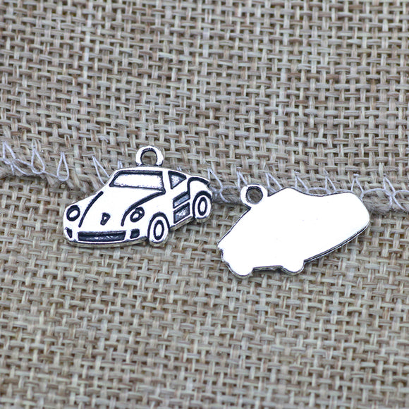20 Pieces 20*14mm Mixed Alloy Antique Silver Color Cool Car Charms Bracelet Keychain Pendant Accessory For DIY Jewelry Making