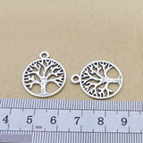 20 Pieces 20x24mm Antique Silver Color The Tree of Life Charms DIY Wicca For Jewelry Making