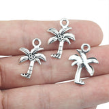 20 Pieces/Lot 16mm*22.2mm Diy Accessories Antique Silver Plated Palm Tree Coconut Tree Charms