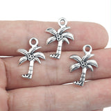 20 Pieces/Lot 16mm*22.2mm Diy Accessories Antique Silver Plated Palm Tree Coconut Tree Charms