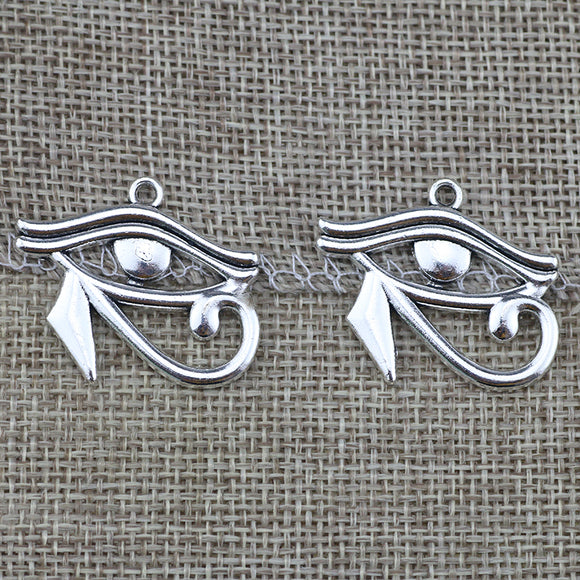 20 Pieces/Lot 26mm*30mm Antique Silver Plated Jewelry Handmade Charm Eye of Horus Charms