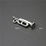 20 Pieces/Lot 8mm*22mm Antique Silver Plated Diy Jewelry Making Musical Horn Trumpet Charms For Jewelry Making