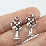 20 Pieces20*12mm Mixed Alloy Antique Silver Color Electric Fan Charms Keychain Bracelet Pendant Accessory For DIY Jewelry Making EF4635