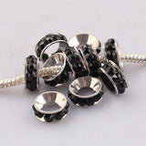 PICK !Multi-styles Crystals European Big Hole Spacer Beads DIY making bracelet