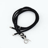 Black Color Necklace Cord Heart Rhinestones Bail Link Clasp   1pc CL27