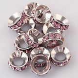 PICK !Multi-styles Crystals European Big Hole Spacer Beads DIY making bracelet