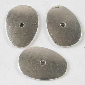 6pcs dark silver tone oval spacer beads 24.5mm h3924