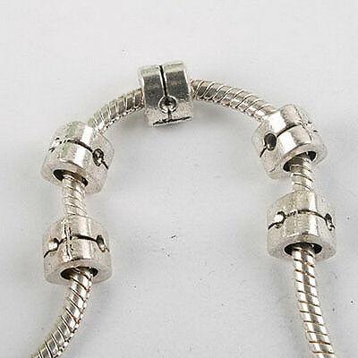 10pcs dark silver-tone trihedron bead fit bracelet 8387