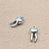 20PCS 6.2*15.6mm Metal Alloy 3D Zombie Tooth Theeth Molar Charms Pendant For Jewelry Making DIY Handmade Craft