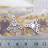 20Pieces/lot 19x20mm Antique Silver Color  Flower of Life Charms Connectors  Hollow Jewelry Making Craft Pendant EF4003
