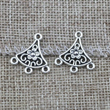20Pieces/lot 19x20mm Antique Silver Color  Flower of Life Charms Connectors  Hollow Jewelry Making Craft Pendant EF4003