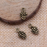 20pcs 12x7x7mm Charm 3D Pine Cone 4 Colors Charms Pendant For Jewelry Making DIY For Bracelet Necklace