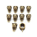 20pcs 13x8x8mm Beads Bails Oval Buckle Charms Jewelry Making Necklace Silver Plated Gold Color Diy Jewelry Findings Wholesale EF3899