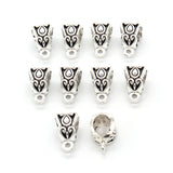 20pcs 13x8x8mm Beads Bails Oval Buckle Charms Jewelry Making Necklace Silver Plated Gold Color Diy Jewelry Findings Wholesale EF3899