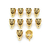 20pcs 13x8x8mm Beads Bails Oval Buckle Charms Jewelry Making Necklace Silver Plated Gold Color Diy Jewelry Findings Wholesale EF3899