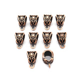 20pcs 13x8x8mm Beads Bails Oval Buckle Charms Jewelry Making Necklace Silver Plated Gold Color Diy Jewelry Findings Wholesale EF3899