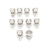 20pcs 13x8x8mm Beads Bails Oval Buckle Charms Jewelry Making Necklace Silver Plated Gold Color Diy Jewelry Findings Wholesale EF3899