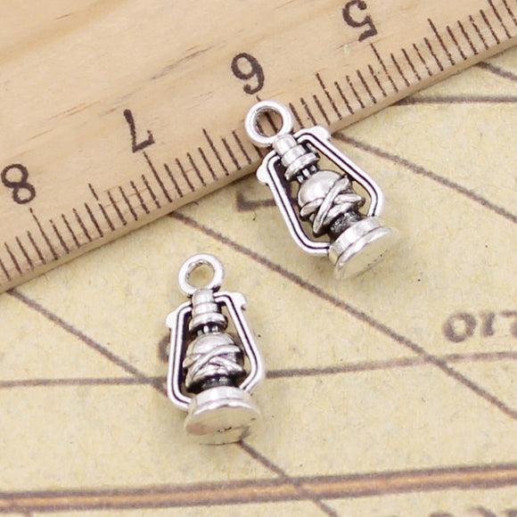 20pcs Charms Ancient Oil Lamp 16x8x6mm Tibetan Silver Color Pendants Antique Jewelry Making DIY Handmade Craft
