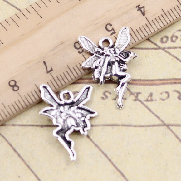 20pcs Charms Angel 27x16mm Tibetan Silver Color Pendants Antique Jewelry Making DIY Handmade Craft