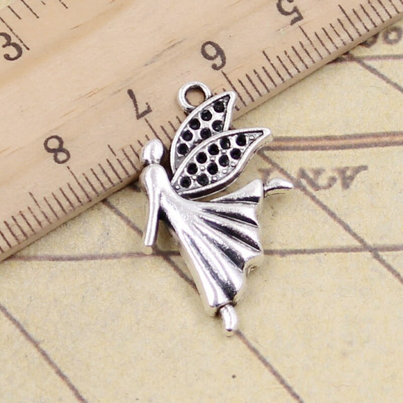 20pcs Charms Angel Fly 29x16mm Tibetan Bronze Silver Color Pendants Antique Findings Jewelry Making DIY Handmade Craft