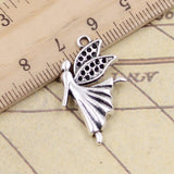 20pcs Charms Angel Fly 29x16mm Tibetan Bronze Silver Color Pendants Antique Findings Jewelry Making DIY Handmade Craft