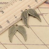 20pcs Charms Angel Wings 21x19mm Tibetan Bronze Silver Color Pendants Antique Jewelry Making DIY Handmade Craft