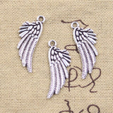 20pcs Charms Angel Wings 29x12mm Antique Silver Color Pendants DIY Crafts Making Findings Handmade Tibetan Jewelry