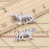 20pcs Charms Animal Leopard Cheetah 12x23mm Tibetan Silver Color Pendants Antique Jewelry Making DIY Handmade Craft