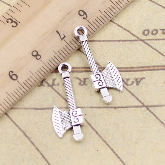 20pcs Charms Ax Tomahawk 27x20mm Tibetan Silver Color Pendants Antique Jewelry Making DIY Handmade Craft ef4480