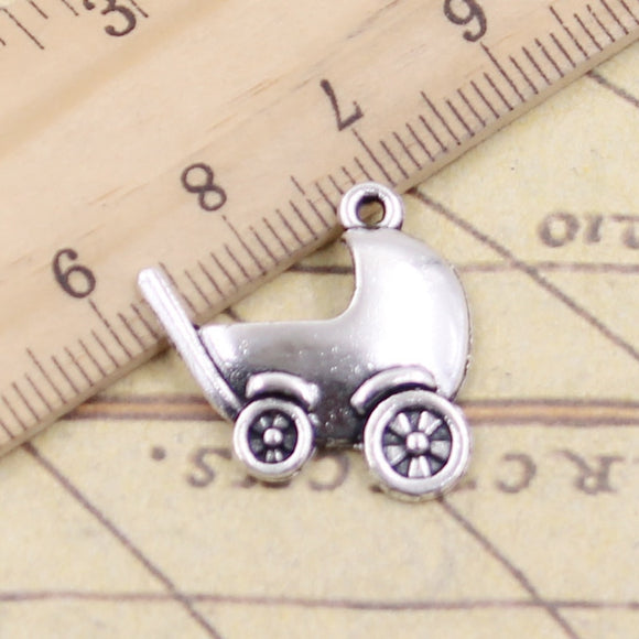 20pcs Charms Baby Carriage Buggy Pram 20x21mm Tibetan Silver Color Pendants Antique Jewelry Making DIY Handmade Craft