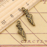 20pcs Charms Ballet Shoes 23x6x4mm Tibetan Bronze Silver Color Pendants Antique Jewelry Making DIY Handmade Craft