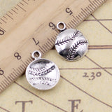 20pcs Charms Baseball 15x15mm Tibetan Bronze Silver Color Pendants Antique Jewelry Making DIY Handmade Craft