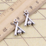 20pcs Charms Baseball Bat 19x13mm Tibetan Bronze Silver Color Pendants Antique Jewelry Making DIY Handmade Craft